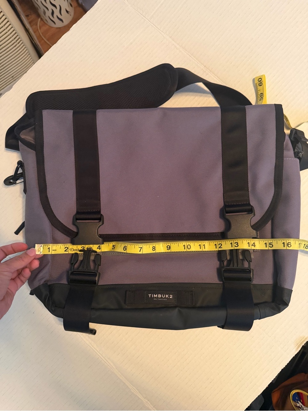 Timbuk2 Gray Messenger Bag with Black Straps